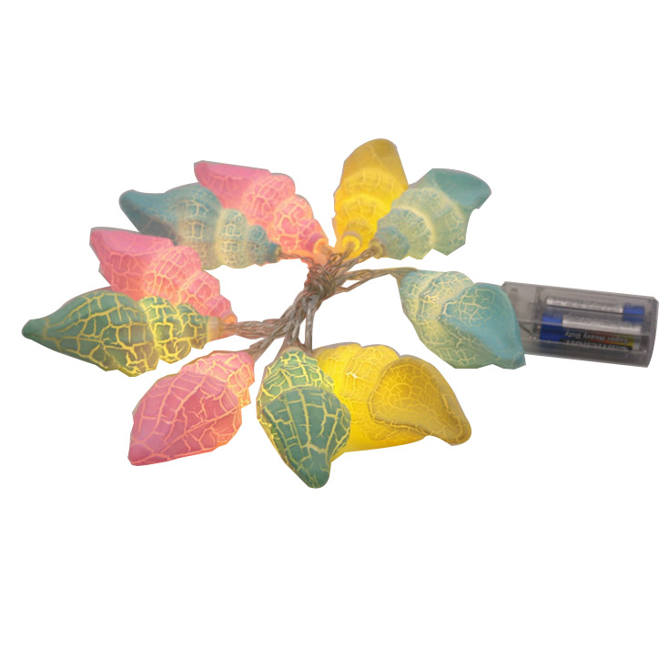 Battery powered colorful crack sea snail led fairy lights