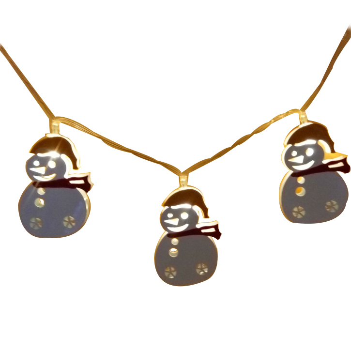 Steel snowman led fairy string Christmas decorative string