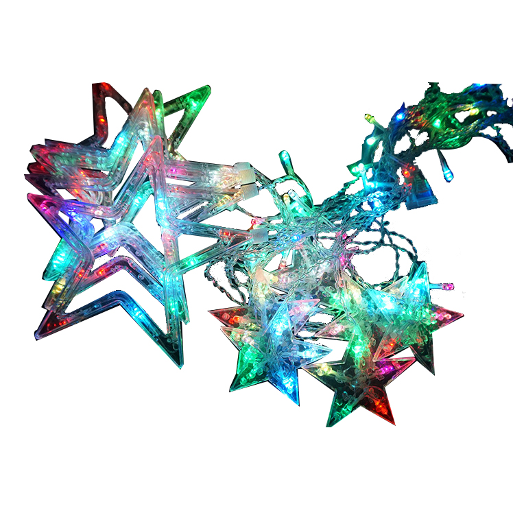 RGB led star curtain string wedding decorative lights