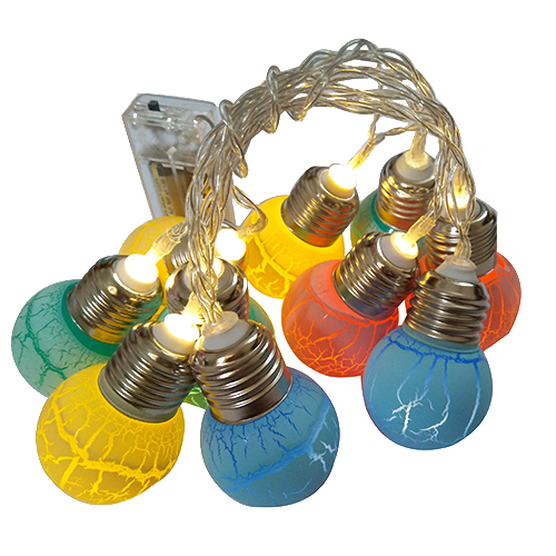 E27 crack bulb led string lights
