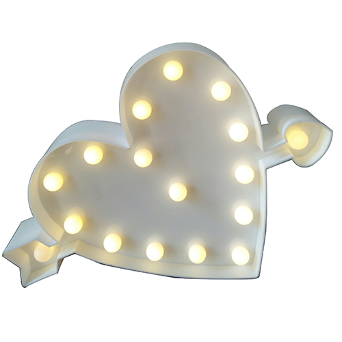 Arrow heart led light wedding lights