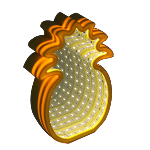 Pineapple led mirror tunnel light