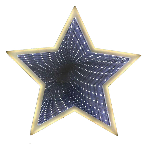 Star led mirror tunnel light