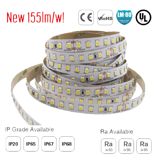 smd2835 128led/m ul led soft strip 155lm/w