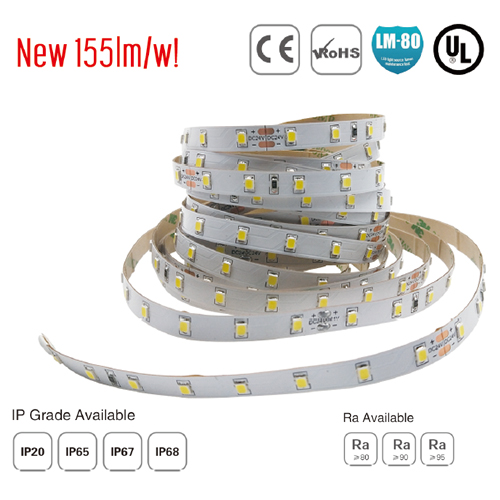 smd2835 64led/m ul led soft strip 155lm/w