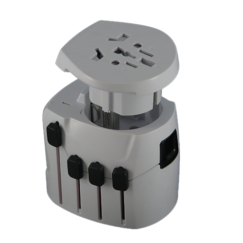 Split universal travel adapter