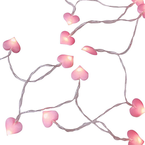 Cloth heart led fairy light wedding decoration
