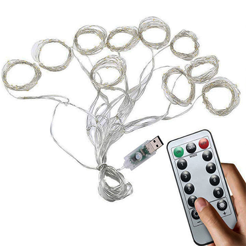Fairy curtain string lights with remote controller