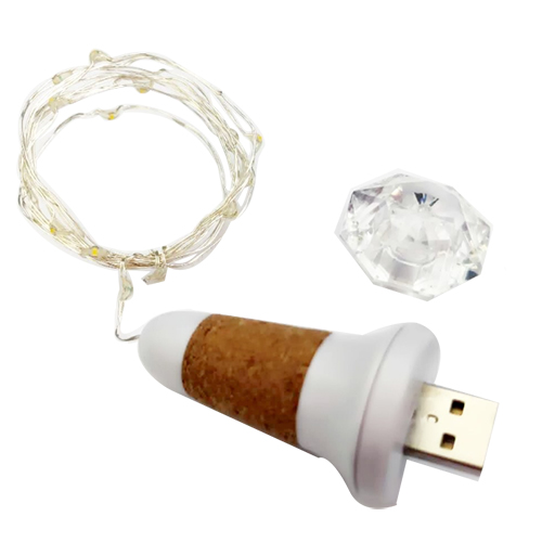 Diamond Cork light bottle string lights rechargeable