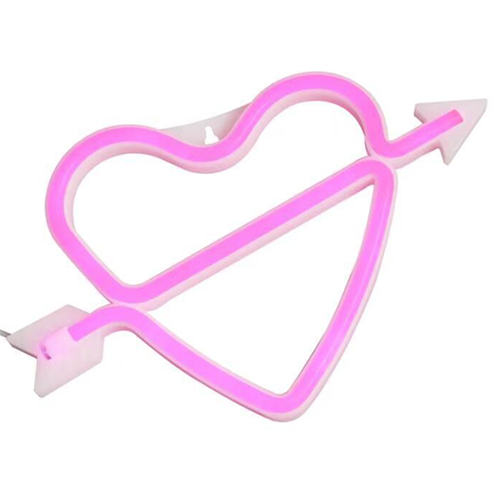 Arrow heart led neon light