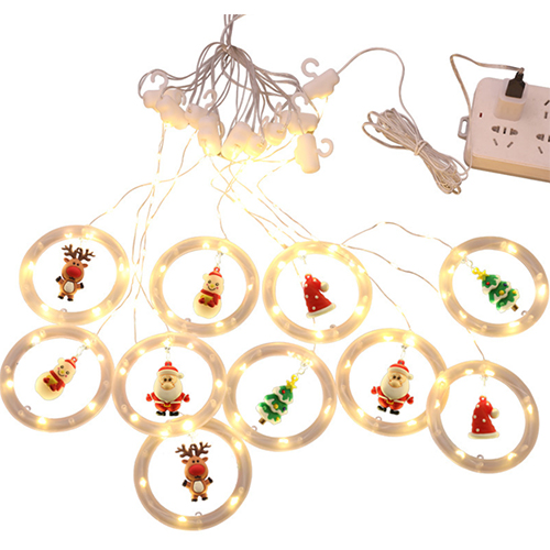 Christmas ring curtain string light
