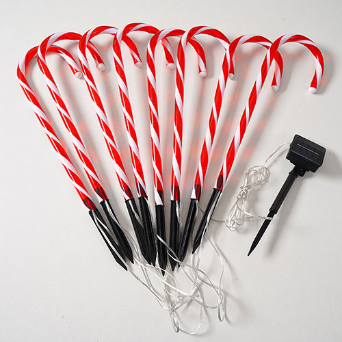 solar candy cane lights,solar walk stick lights,solar christmas lights
