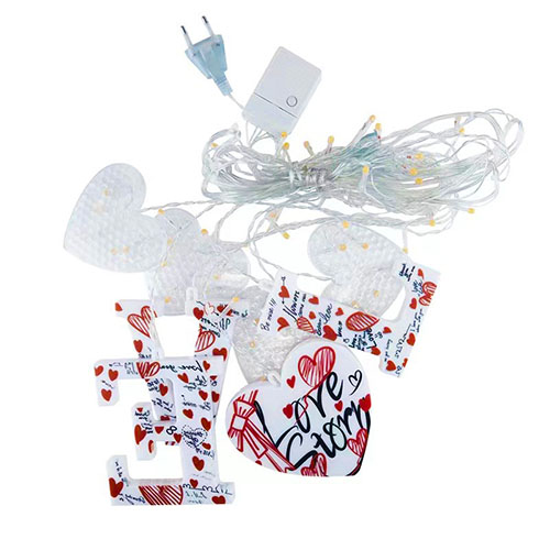 UV painting Love curtain lights