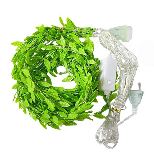 Leaf curtain string lights