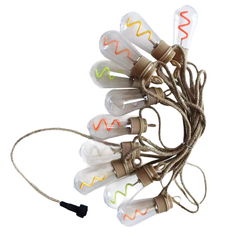 Shape filament led bulb string lights