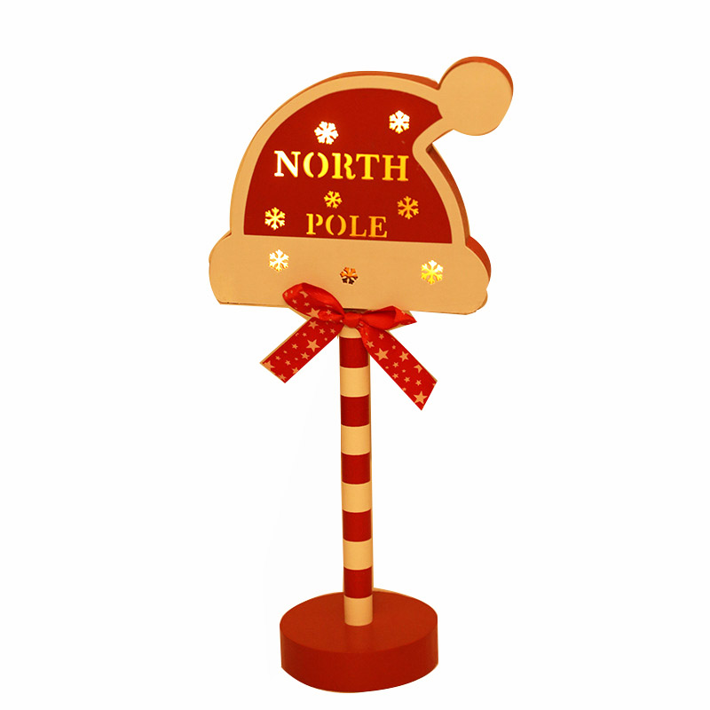 Christmas wooden table light