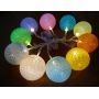 Colorful cotton ball battery powered decorative led string