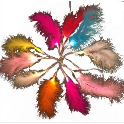 Colorful battery powered feather led fairy lights