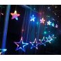 RGB led star curtain string wedding decorative lights