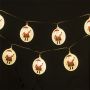 Xmas santa string lights reindeer led fairy lights
