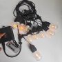 Solar power meteor shower bulb outdoor string lights