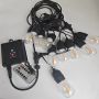 Solar power meteor shower bulb outdoor string lights