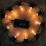 Solar power meteor shower bulb outdoor string lights