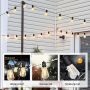 ST38 solar outdoor string lights bulb not replaceable