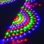 Peacock tail led net lights