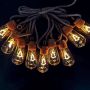 Shape filament led bulb string lights