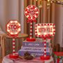 Christmas wooden table light