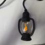 Solar karosene flame string lights
