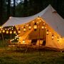 Solar karosene flame string lights