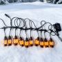 Solar karosene flame string lights