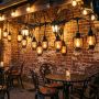 Solar karosene flame string lights