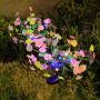 Solar floral garden stake lights