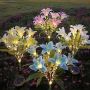 Solar floral garden stake lights