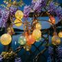 Cotton ball hemp rope string lights