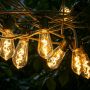 Shape filament led bulb string lights