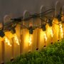 Shape filament led bulb string lights