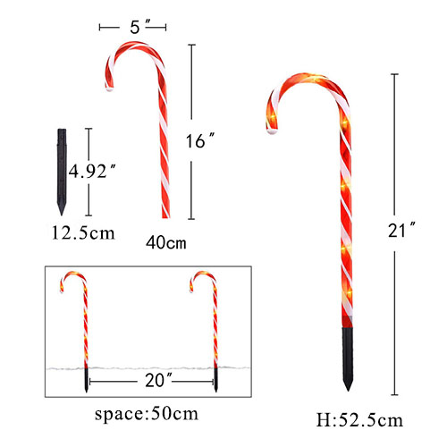 solar candy cane lights,solar walk stick lights,solar christmas lights
