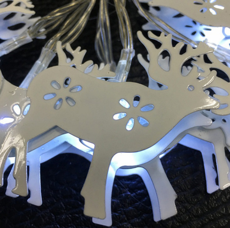 steel reindeer led fairy string